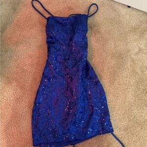 Blue homecoming dress